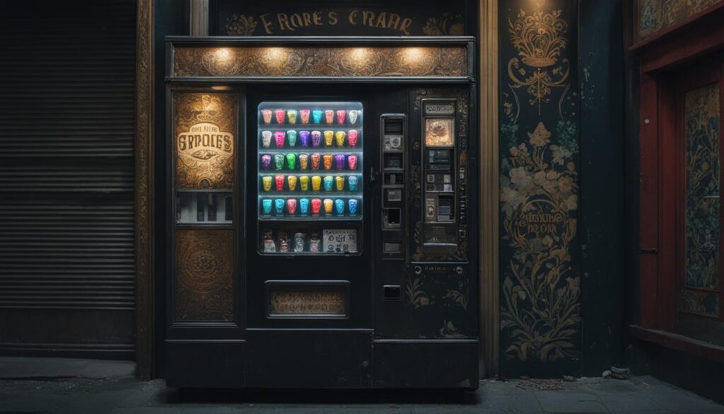 Vending machine in Victorian England